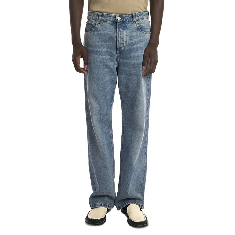 Ami Large Fit Jeans in Blue Denim