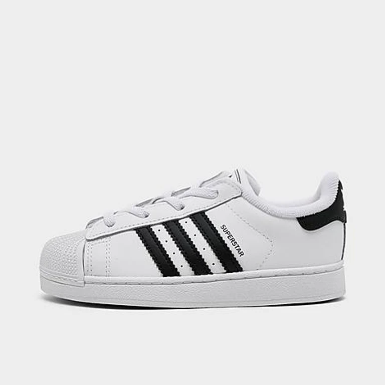 adidas Kids Toddler Originals Superstar Casual Shoes in Black/White Size: 6.0