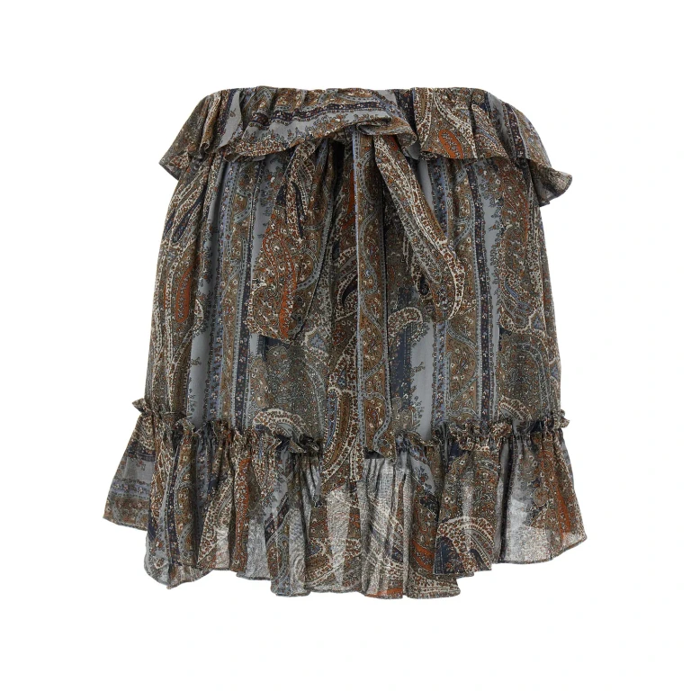 Saint Laurent All Over Print Skirt