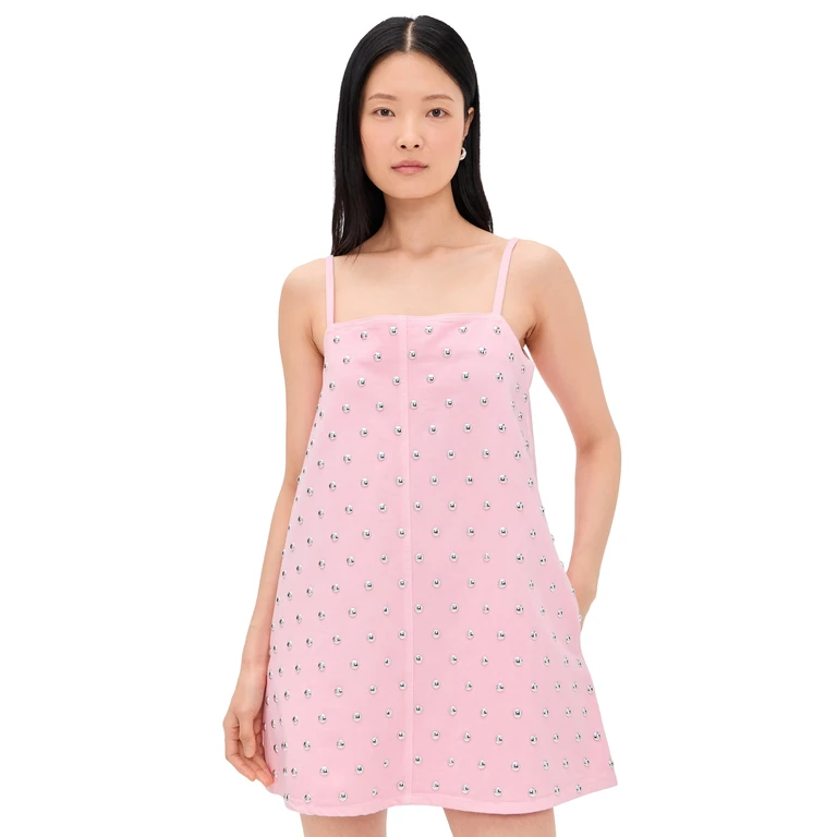 MSGM Studded Mini Dress Pink 46