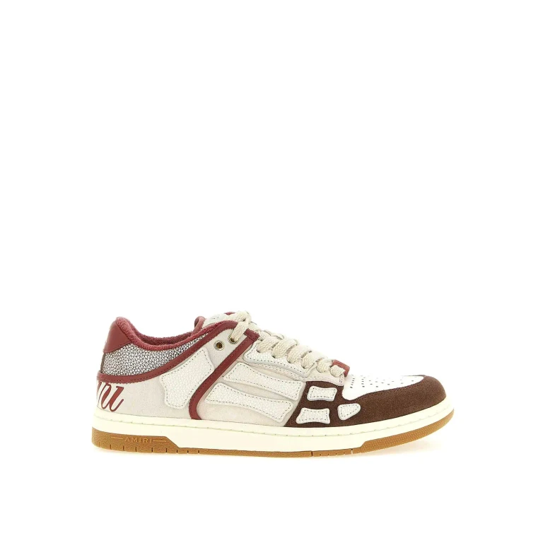 AMIRI Brown And Red Leather Xl Skel Low Sneakers