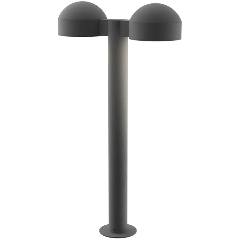 REALS 23.75" 2-Light Optical Acrylic LED Bollard in Gray