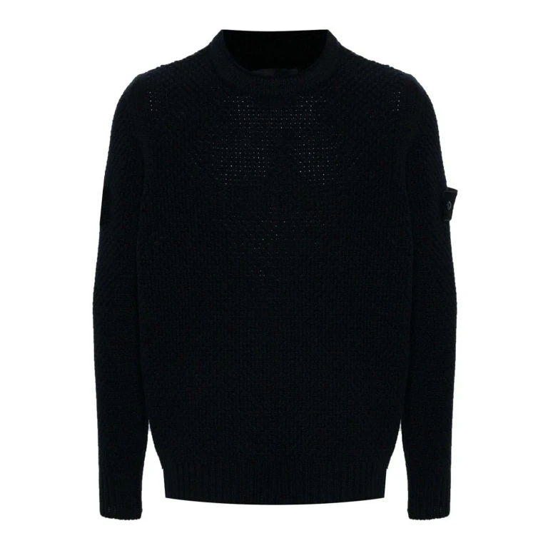 Stone Island Pull Col Rond - Bleu