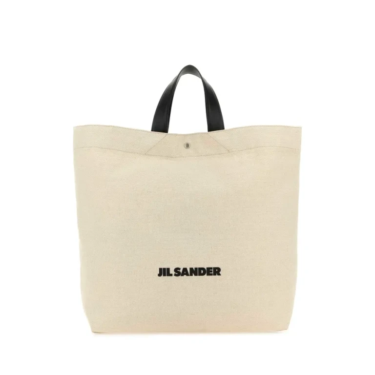 Jil Sander Sand Canvas Flat Shopping Bag