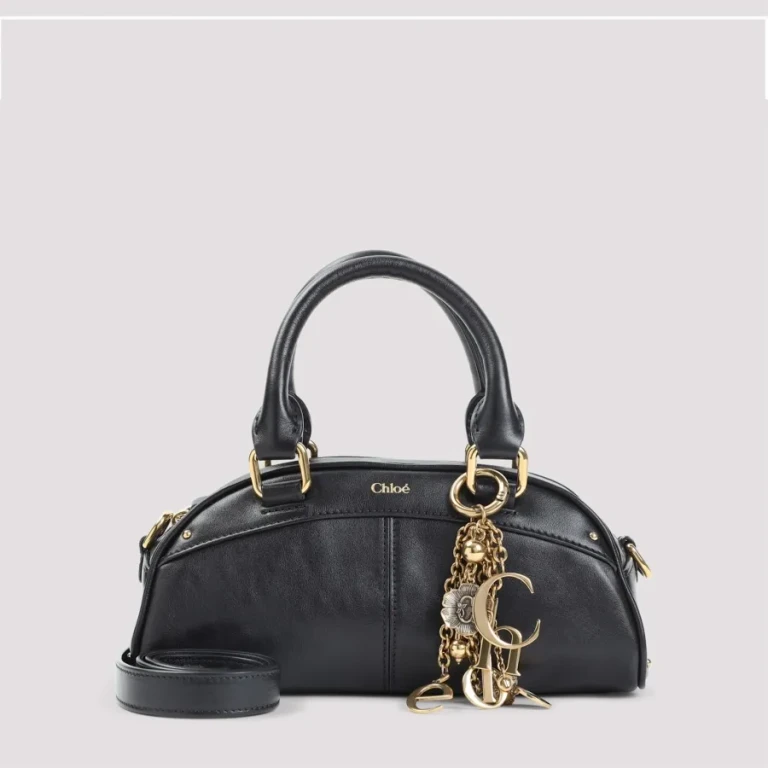 Black Calf Leather Handbag