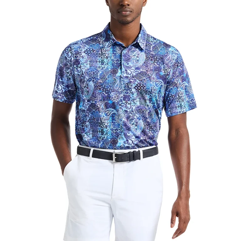 Robert Graham Men's Brettman Short Sleeve Knit Polo Shirt