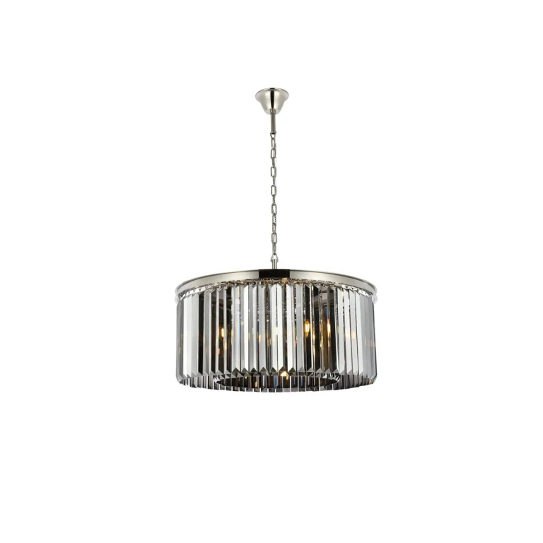 Polished Nickel Eight Light Chandelier from the Sydney Collection