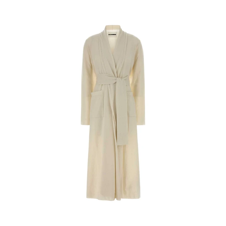 Jil Sander Ivory Cashmere Cardigan White Exterior: Maglie - Women