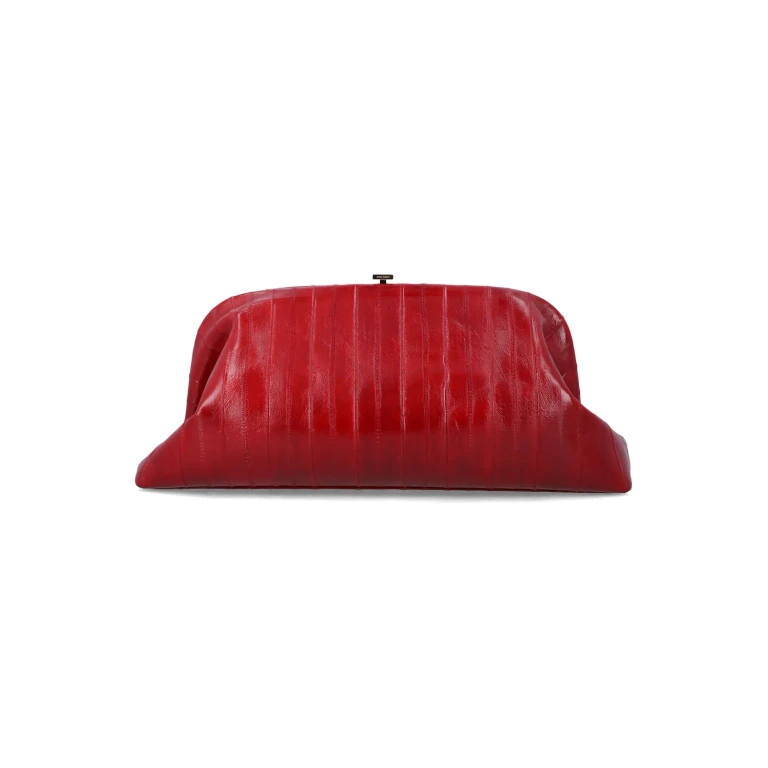 eel leather maxi pouch Red Clutch
