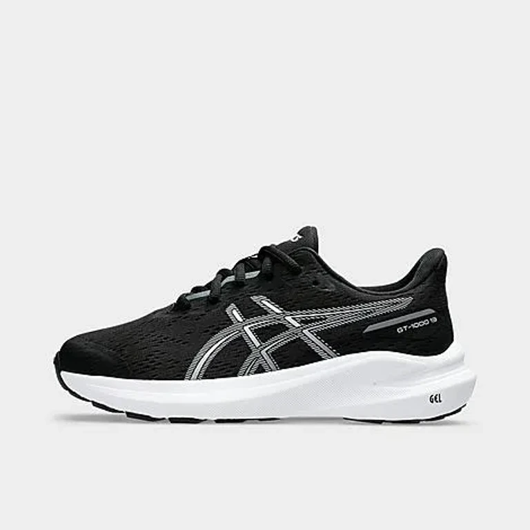Asics Big Kids GT-1000 13 Running Shoes in Black/White Size: 1.0