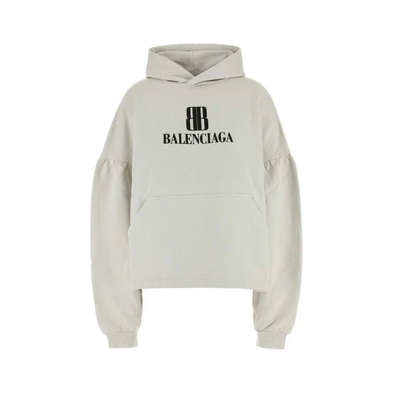 Balenciaga Chalk Cotton Oversize Sweatshirt