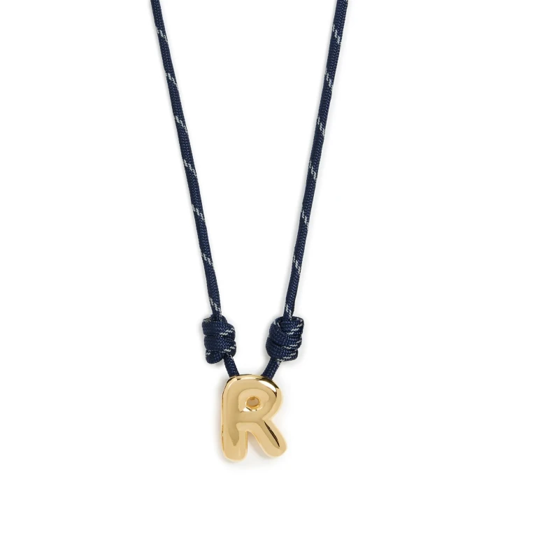 Martha Calvo Bubble Letter Wrap Necklace R/Navy One Size