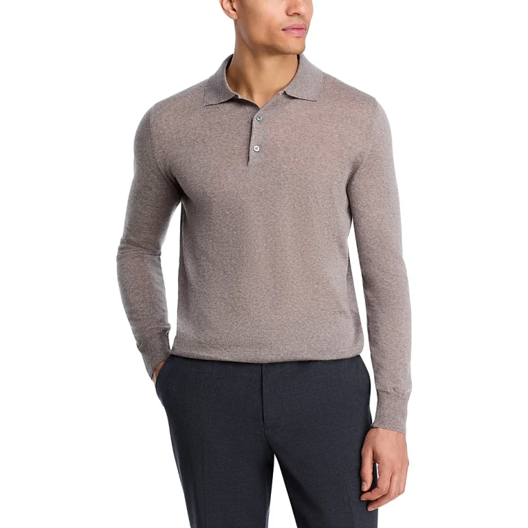 Canali Merino Knit Polo Sweater