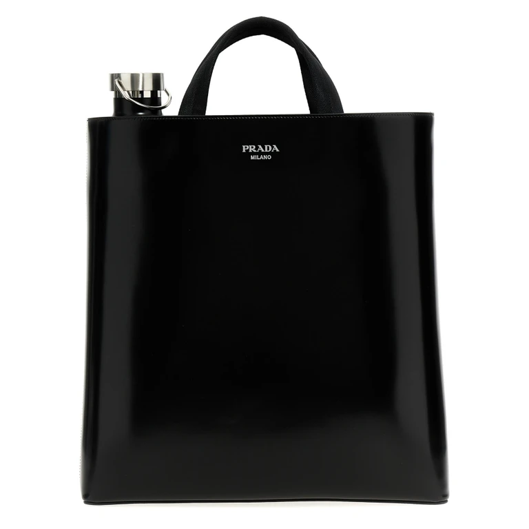 Leather + Bottle Shopping Bag