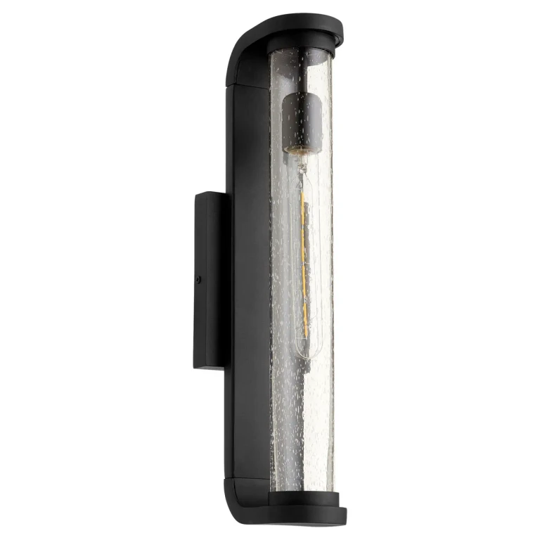 Textured Black One Light Outdoor Lantern from the Vitro Collection