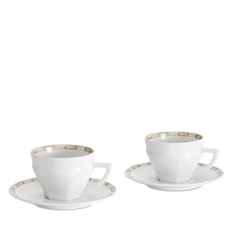 Baccarat Talleyrand Teacup and Saucer, Service for 2