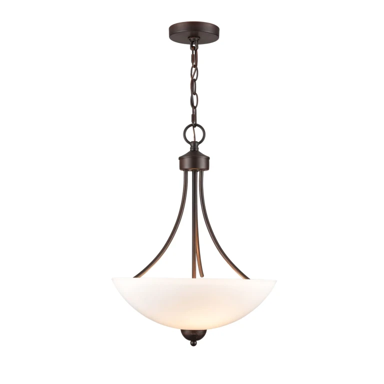 Rubbed Bronze Two Light Pendant from the Ivey Lake Collection