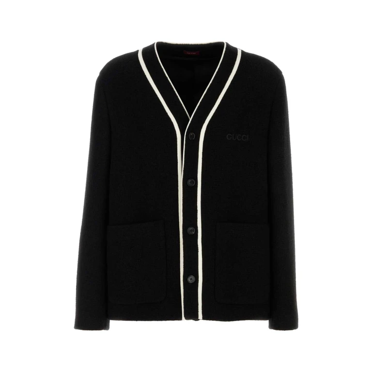 Gucci Black Wool Blend Cardigan