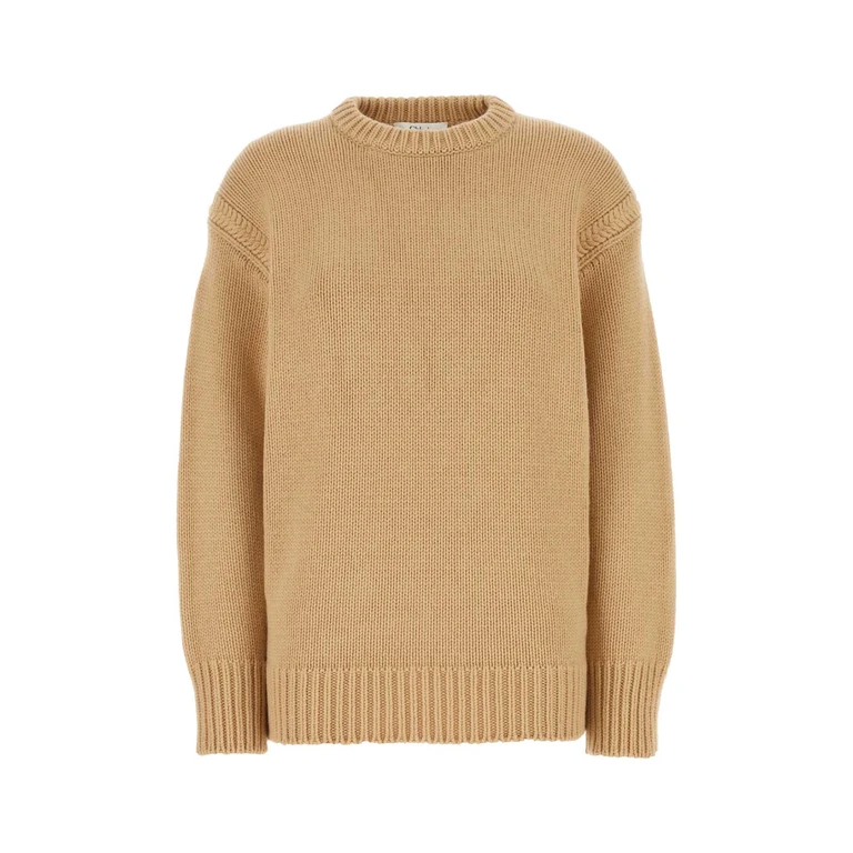 Chloé Skin Pink Cashmere Blend Oversize Sweater Ultimatenude Exterior: Cotton Maglieria - Women