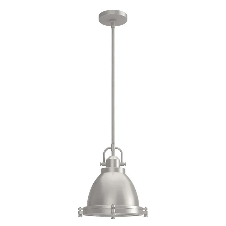Brushed Nickel One Light Pendant from the Bridgemoor Collection