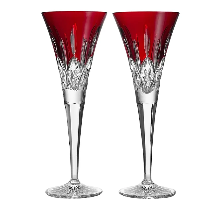 Waterford Lismore Red Toasting Flute, Set of 2