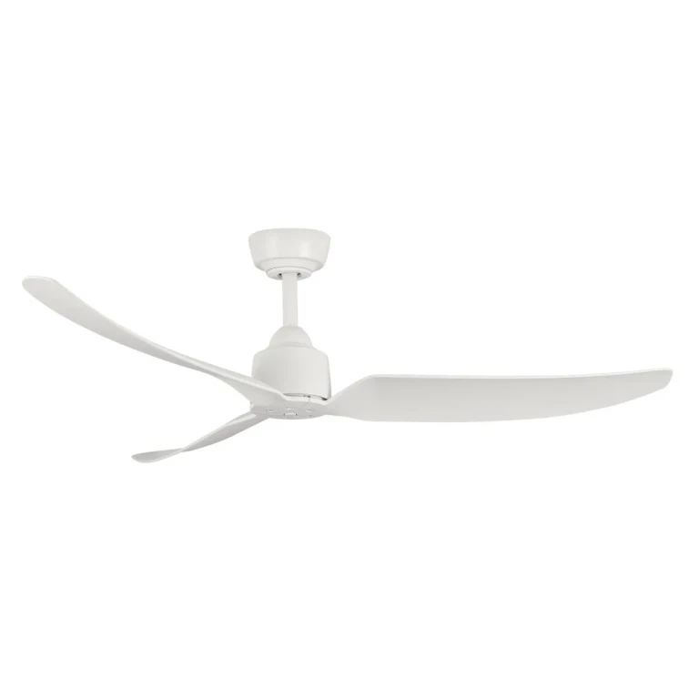 Matte White 52"Exterior Ceiling Fan from the Hugo Collection