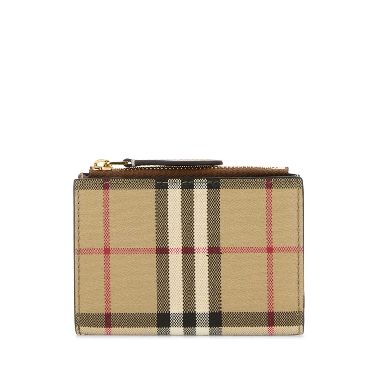 Check printed canvas Wallet Female UNI