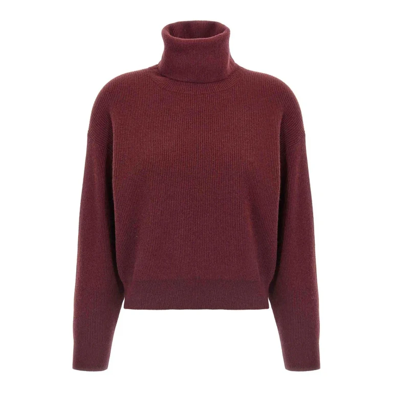 Brunello Cucinelli Pull Col Roulé - Rouge Brun