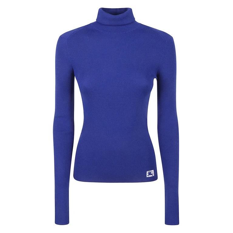 Burberry Logo Detail Slim Turtleneck Sweater