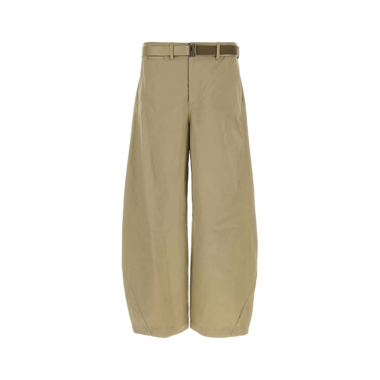 Sacai Khaki Cotton Chino Pant Beige Pantaloni - Men