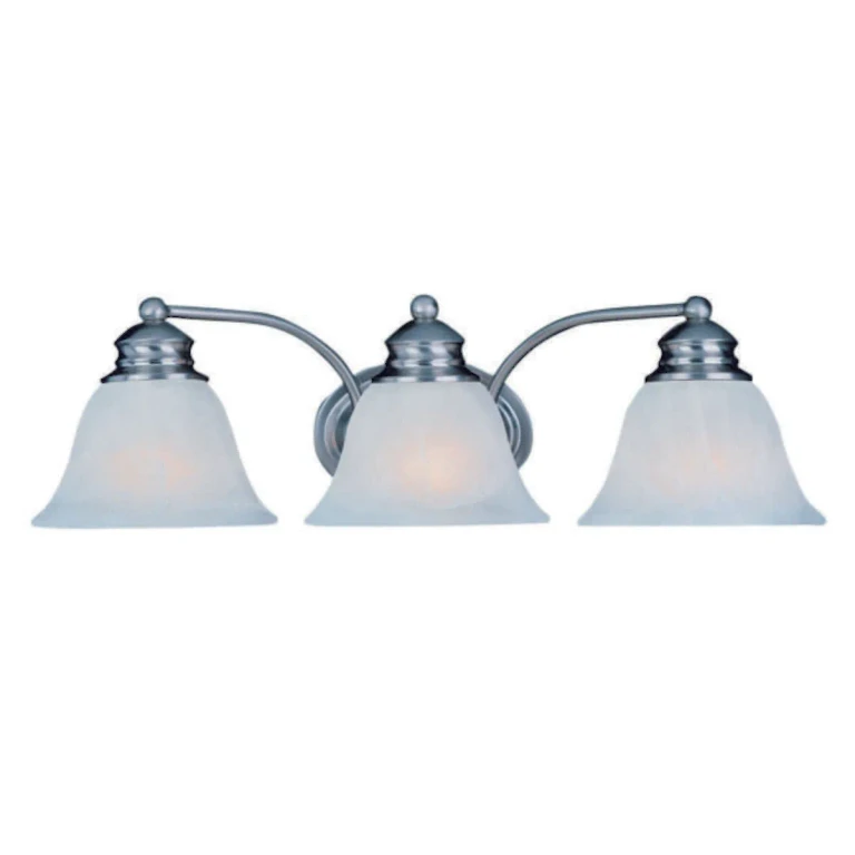 Malaga 19.5" 3-Light Bathroom Vanity Light in Satin Nickel