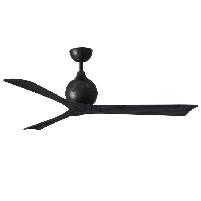 Irene 6-Speed DC 60" Ceiling Fan in Matte Black with Matte Black blades