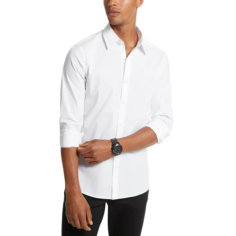 Michael Kors Cotton Stretch Classic Fit Button Down Shirt