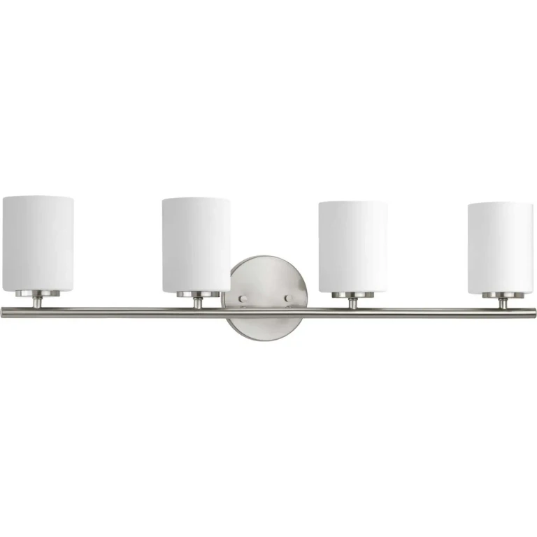 Brushed Nickel Four Light Bath Bracket from the Replay Collection