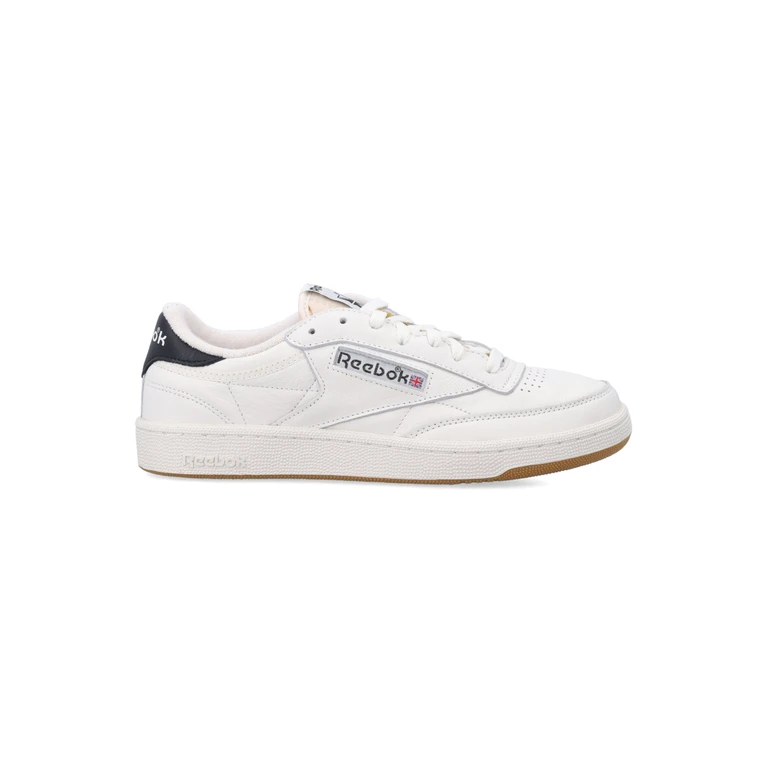 Club C 85 Vintage Low Top Trainers in Smooth Leather with Contrast Logo (100000317)