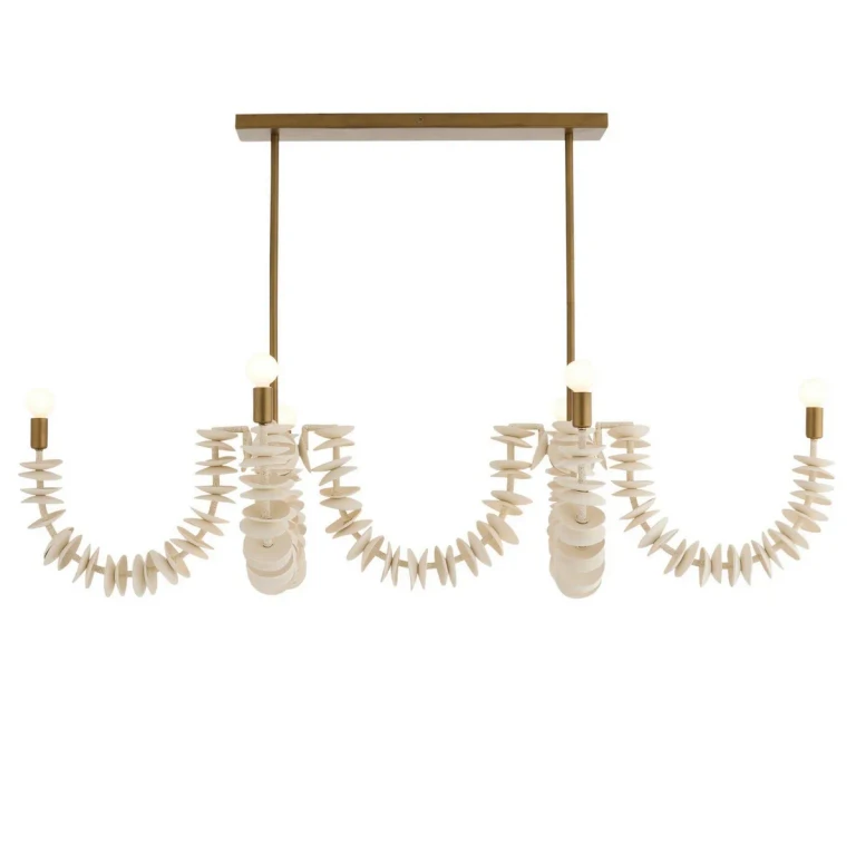 Ivory Linear Chandelier from the Kalama Collection