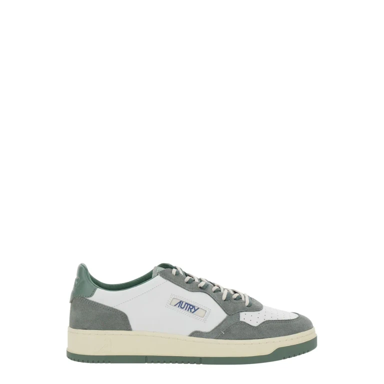 Autry medalist Green Sneaker Low Top With Logo Patch On Side And Tongue And Logo Lettering On Heel In Suede And Leather Man