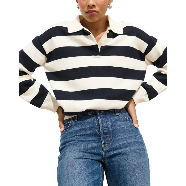 Alex Mill Bond St Striped Polo Sweater