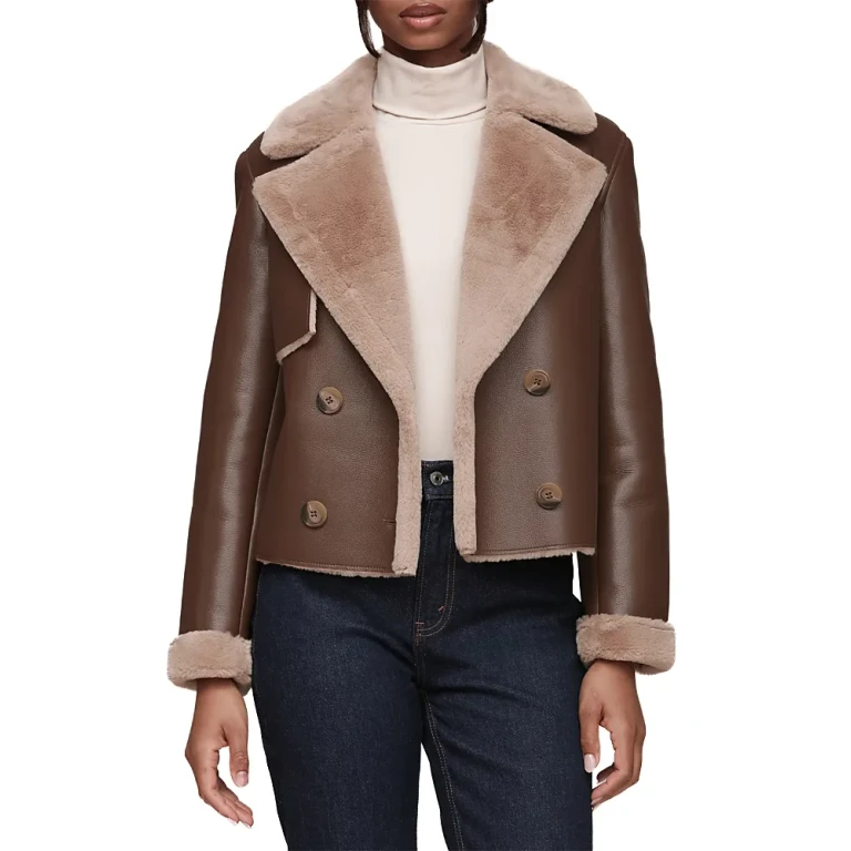 Bagatelle Double Breasted Faux Shearling Jacket