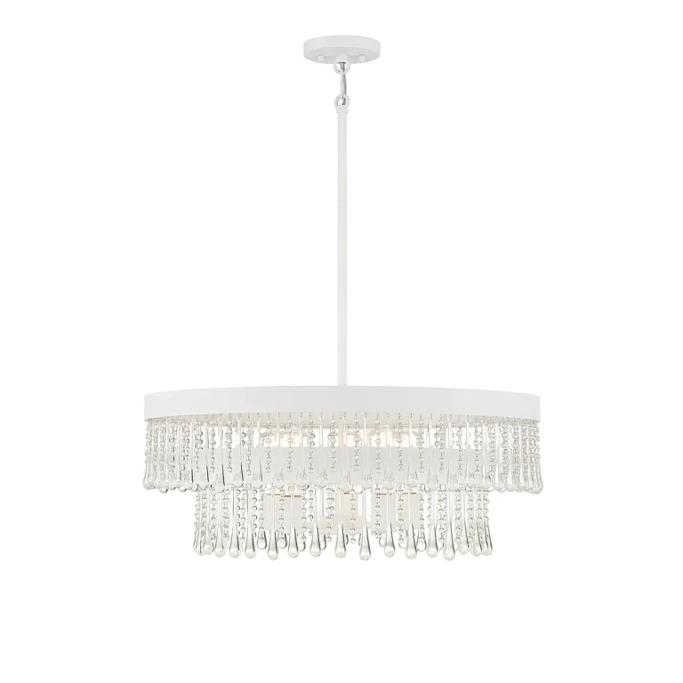 Trade Winds Claire 6-Light Pendant in Bisque White