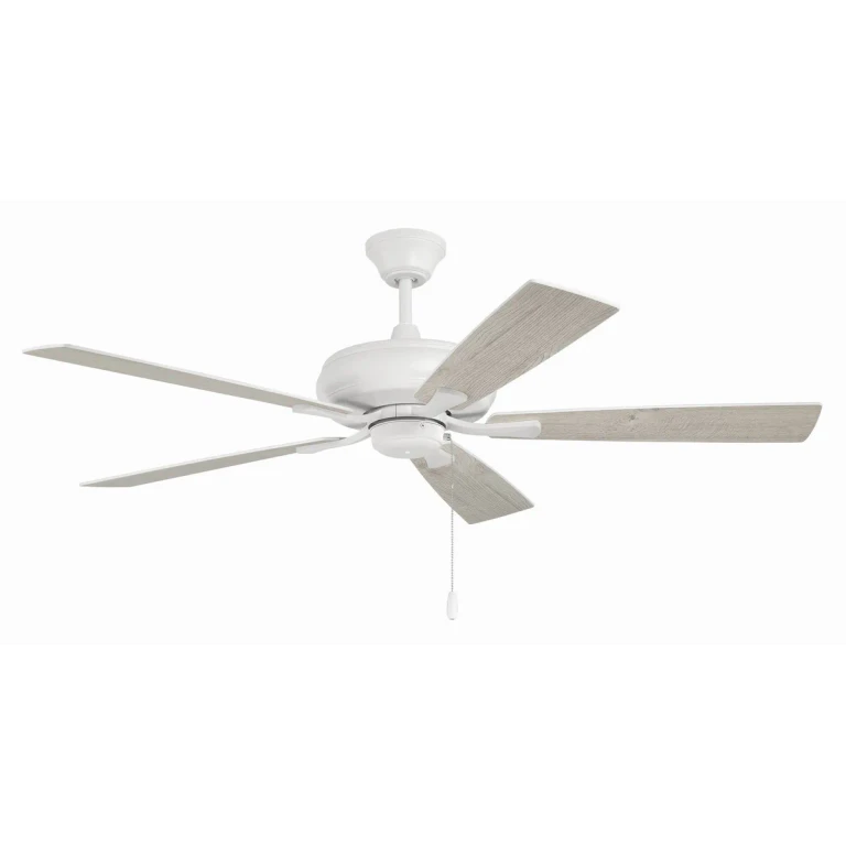 White 52"Ceiling Fan from the Eos Collection