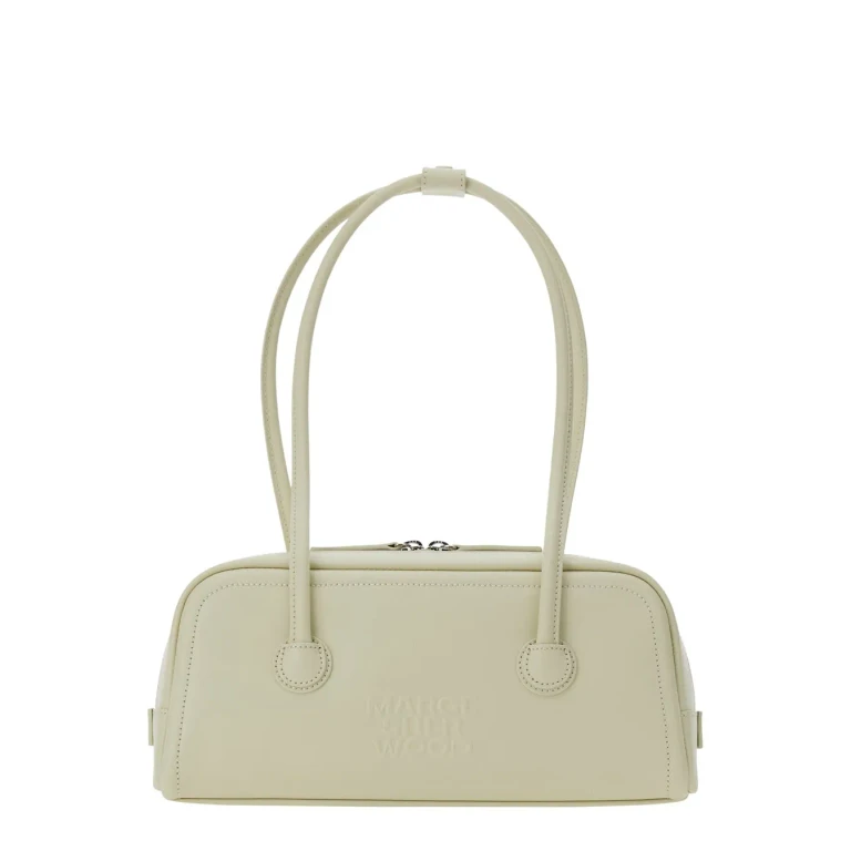 Marge Sherwood Shoulder Bag soft Baguette In White Leather For Women