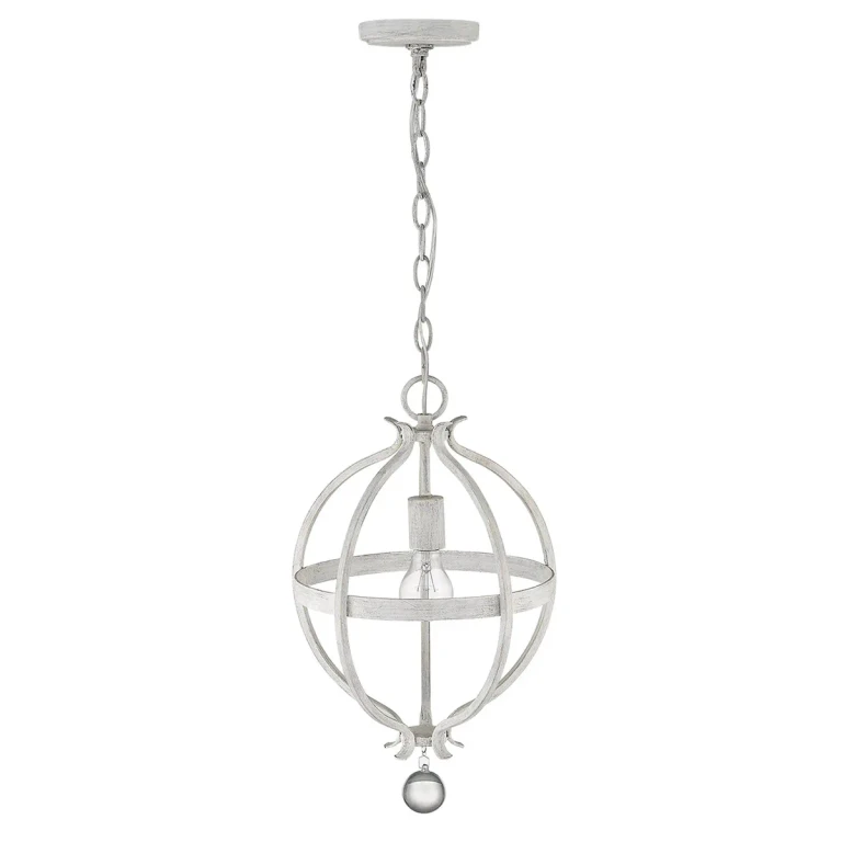 Country White One Light Pendant from the Callie Collection