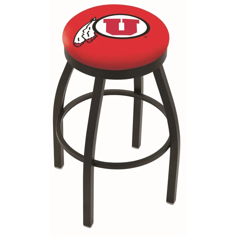 Black 30 Inch Swivel Bar Stool - U of U