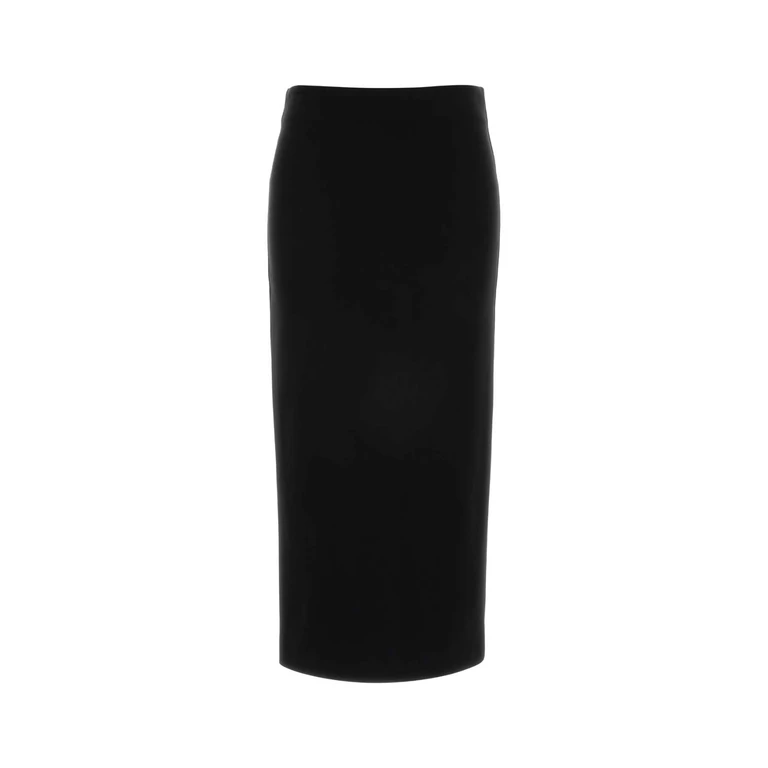 Max Mara Black Stretch Viscose Blend Olivi Skirt Nero Gonne - Women