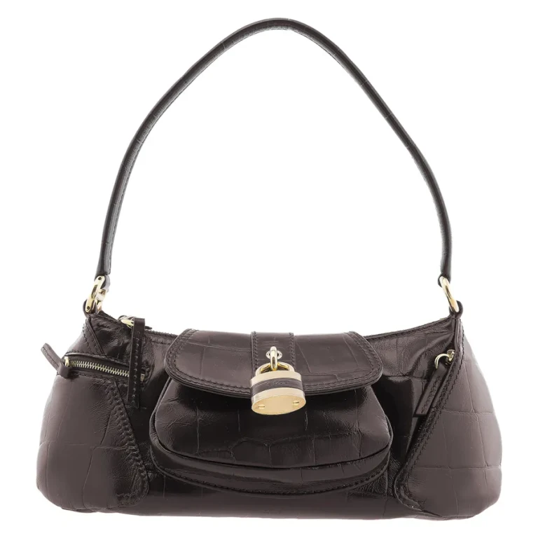 Chloe The 99 Shoulder Bag In Croco-Effect Leather