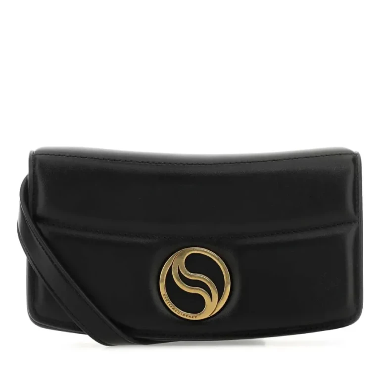 Stella McCartney Black Alter Mat Mini S-wave Wallet