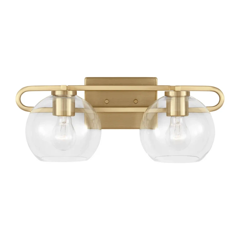 Codyn 2-Light Bathroom Vanity Light in Satin Brass
