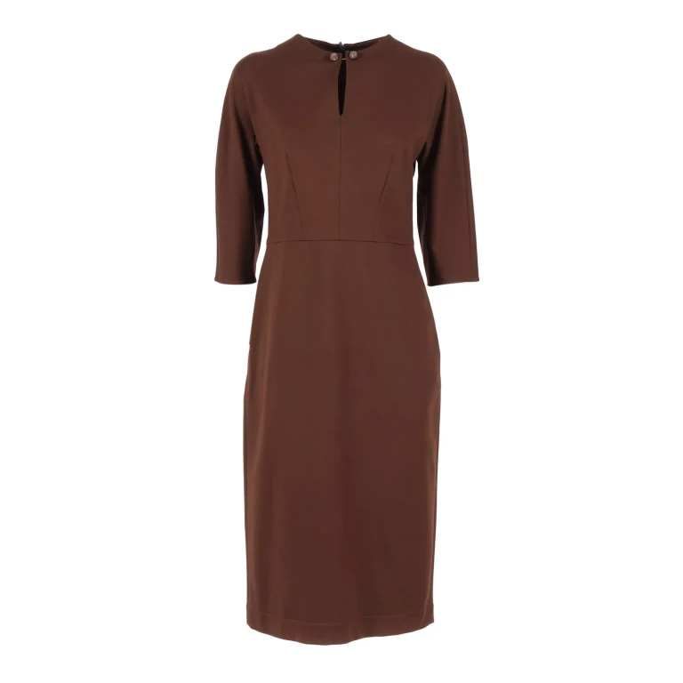 Fabiana Filippi Milano Stitch Jersey Fitted Dress With Piercing Detail