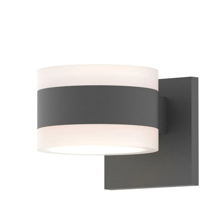 Textured Gray LED Wall Sconce from the REALS Collection